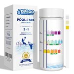 DIP & GO Pool Test Strips - 125 Pool Strips per Test Kit. Range-Guided and Color-Corrected Results. Easy-to-Use, Instant Test Pool Chemicals and Pool Shock (3-in-1)