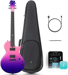 Enya Electric Guitar Nova Go Sonic Smart Electric Carbon Fiber Guitarra with 10W Wireless Speaker, Onboard Presets, All-in-One Portable Rig for Street Performers & Home Studios, Cosmic Purple