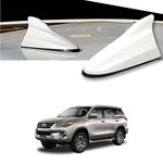 Oshotto Car Shark Fin Roof Antenna Car Antenna Radio FM/AM Car Decorate Compatible with Toyota Fortuner - (White)