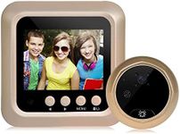 Splenssy Smart Door Viewer, Video Doorbell with 2.4inch LCD Display, Smart Door Eye Doorbell, Door Peephole Security Camera, IR Night Vision, Motion Detection