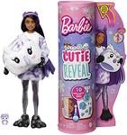 Barbie Cutie Reveal Doll, Snowflake Sparkle Series Owl Plush Costume, 10 Surprises Including Mini Pet & Color Change