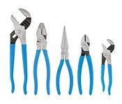 CHANNELLOCK GS-50 5pc Pliers Set | Made in USA | Forged High Carbon Steel | Includes Tongue & Groove, Linemen's, Long Nose and Cutting Pliers