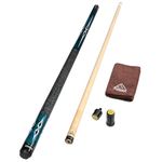 CUESOUL 58 Inch 19 Oz 1/2 Jointed Maple Billiard Pool Cue (CSTB003)