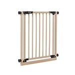 Safety 1st Essential Wooden Gate, Pressure Fit Gate without Drilling the Wall, Baby Gate for widths 73-80 cm, extendable up to 94 cm with extensions sold separately, natural wood colour