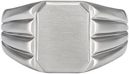 Fossil Men's Stainless Steel Ring, 10, Stainless Steel, Cubic Zirconia