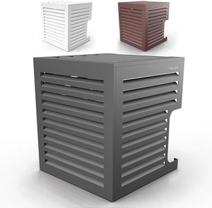 Airdeko Premium HVAC Central Air Conditioner Cover for Outside Units - AirOutdoor Systems Decorative Metal AC Condenser Cover - Rustproof, All-Season Outdoor Protection with Modern Sleek Design