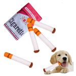 Interactive Cigarettes Dog Toy, Dog Teething Toys,Funny Dog Toy,Squeaky Cigar Toys,Fun Novelty Dog Toy,Imitate Cigar Chew Toys Interactive Giggles Dog Toys for Puppies Small Medium Dogs