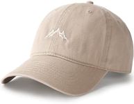 FURTALK Mountain Dad Hat Unstructured Soft Vintage Washed Cotton Outdoor Baseball Cap Khaki