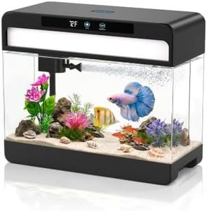 Swimsync 3 Gallon Fish Tank Starter Kit, Small Aquarium for Betta, Black