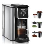 Single Serve Coffee Maker, Personal Coffee Brewer Machine 3 in 1 for Capsule pod, Loose Leaf Tea & Ground Coffee, 50oz Removable Water Reservoir, For Home&Office