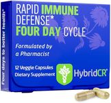 HybridCR Rapid Immune Support Supplement Pharmacist Formulated Natural Herbal Formula to Immunity Boost Response Gluten-Free Natural Cold Remedy | 12 Capsules in 4 Day Dose Pack