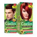 Corlin Herbal Permanent Hair Color Cream, Garnet Red C9.12 (100g x 2pcs) - Excellent Coverage from Root to Tip