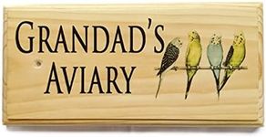 Grandads Aviary Sign, Custom Bird Shed Sign, Grandad Bird House Gift