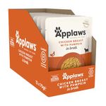 Applaws 100% Natural Wet Cat Food, Chicken Breast and Pumpkin in Broth 70g Pouch, 12x70g Pouches