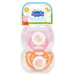 Premium Peppa Pig Baby Soothers - 6-18 Months Baby Pacifiers with Sterilising Case - Soft Silicone BPA Free Soothers - 2 Pack Peppa Pig Dummy - Baby Essentials - Solution EU