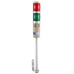 Baomain Industrial Signal Light Column LED Alarm Round Tower Light Indicator Continuous Light Warning Light Buzzer LTA-502TJ Red Green DC 12V