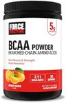 Force Factor BCAA Amino Acids Supplement 2:1:1, Delicious and Refreshing BCAA Powder to Support Muscle Recovery and Performance, No Artificial Colors or Flavors, Orange Mango, 30 Servings