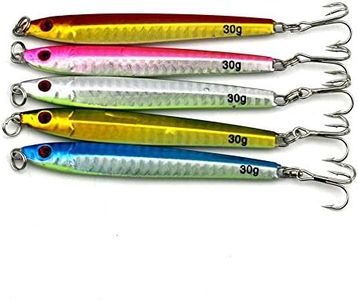 ycyingcheng Laisse Jetant Jig Métal Slice Leurres de pêche Spinning Pêche Crochet, Leurres de Poisson d'appât en métal de gabarit de pêche, Crochets de pêche de leurres artificiels,5 30 g