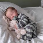 JIZHI Reborn-Baby Dolls Boy 20 Inch Lifelike Realistic Newborns Real Life Babies Doll That Look Real Softness Sleeping Newborn Rerbons Full Vinyl Body Close Eyes