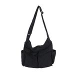 Canvas Messenger Bag Black