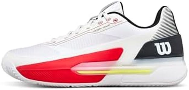 WILSON Rush Tour 5 Clay Men's Tennis Shoe - White/Black/Infrared, Size 10.5