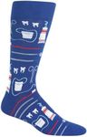 Hot Sox Men's Crew Socks, Dentist (Dark Blue, 6-12