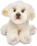 Bearington White Dog 6.5 Inch Stuffed Dog - Puppy Stuffed Animal - Dog Plush - Poodle Stuffed Animal Labradoodle