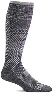 Sockwell Women's Micro Grade Moderate Graduated Compression Sock, Charcoal - S/M