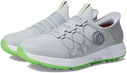 Skechers Men's Go Elite 5 Arch Fit Waterproof Slip in Golf Shoe Sneaker, Gray/Lime Spikeless, 11