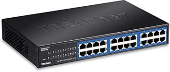 TRENDnet 24-Port Unmanaged Gigabit GREENnet Desktop Switch, Ethernet Network Switch, 24 x 10-100-1000 Gigabit Ethernet RJ-45 Ports, 48Gbps Switching Capacity, Lifetime Protection, Black, TEG-S24DG