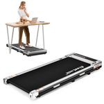 Elseluck Walking Pad Treadmill, Under Desk Treadmill for Home Office, Walking Treadmill with Remote Control, Walking Jogging Machine in LED Display(Silver)