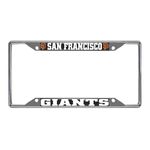 FANMATS 26703 San Francisco Giants Chrome Metal License Plate Frame, Team Colors, 6.25in x 12.25in