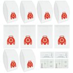 DLAIMI 10 PCS Vacuum Cleaner Bag compatible with Miele FJM,3D Efficiency FJM Compact C1/C2,S241,S290,S300i,S500,S700,S4,S6 Series,Hoover Bags with Motor Protection Filters and AirClean Filter