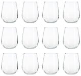 Glasshop Everyday Tumbler Glasses Set - Juice, Water, Whiskey Tumblers - Set of 12 (360ml)