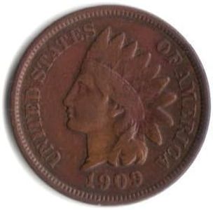 1909 U.S. Indian Head Cent / Penny Coin