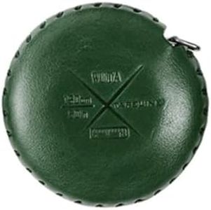 WUTA Soft Retractable Tape Measure Genuine Leather Handmade Gift Portable Mini Ruler Tape Case Body DIY Tailor Craft Cloth Dieting (Green)