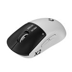 Logitech PRO X2 SUPERSTRIKE Lightspeed Wireless Gaming Mouse with The Fastest Click in the World, Ultra Lightweight (61 g), Customizable Click Haptics, USB-C Charging, for PC/Mac/Laptop - White