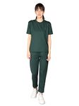 CHKOKKO Women Casual Summer Track Suit T-shirt Trackpant Co-ord Set Bottle Green XXL