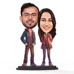 Avatar Studio Personalized Gift for Friends, Sister, Brother, BFF, Girlfriend, Boyfriend Caricature Photo Frame Unique Design Customized Gift for Friends & Family (Stand Boy & Girl (10 Inches))