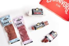 Carnivore Club Gift Box (Gourmet Food Gift) 5 Cured Meats Sampler Food Basket - Comes In A Premium Gift Box - Great with Crackers Cheese Wine - Ultimate Gift for Meat Lovers - Charcuterie Gift - Canadian Artisans