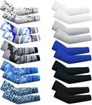 Xuhal Arm Sleeves Kids Baseball Compression Sleeve Sun Protection UV Cooling Arm Cover for Youth(4-7 Years, Stylish Style)