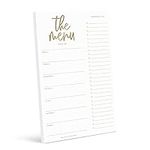 Bliss Collections Weekly Meal Planner, Gold, Magnetic Family Meal Calendar and Notepad for your Fridge for Meal Prep, Grocery Lists, Notes, Tasks, To-Do List and Organization, 6"x9" (50 Sheets)