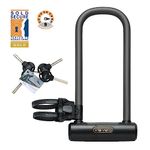 Via Velo Pro Bike U Lock Longer | 11" U Lock 20CrMnTi Steel Anti-Theft Lock with Bracket and Sold Secure Gold Approval for Road, Mountain, Electric, Folding Bikes and Electric Scooters