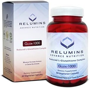 Relumins Advance Nutrition - 1000mg Reduced L-Glutathione Complex 2X More Effective Than Jarrow at Raising Serum Glutathione, Antioxidant - Alpha Lipoic Acid, Rosehips - 60 Veggie Caps (Pack of 2)