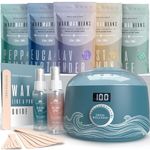 Tress Wellness Waxing Kit for Brazilian Wax - Easy to Use - For Sensitive Skin - Digital Display, Blue Water