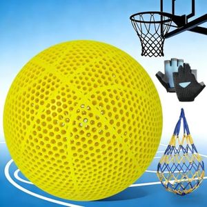 Yurlidar 3D-Printed Airless Basketball,Official Size 7 No Pump Needed High Bounce and Quiet Basketballer Training and Dribbling Indoor Outdoor