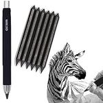 5.6mm Mechanical Pencil Automatic Clutch Lead Holder with 6pcs 4B Leads, 5.6 mm Lead Art Mechanical Clutch Carpenter Pencil Graphite Pencil for Draft Drawing, Writting,Crafting, Sketching