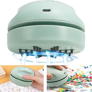 Desktop Vacuum Cleaner Mini, USB Charging Keyboard Vacuum Cleaner with Vacuum Nozzle, Detachable and Portable Desk Mini Vacuum, Cordless Mini Desk Vacuum for Cleaning, Dust, Crumbs, Computer