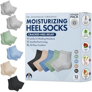 Dr. Frederick's Original Moisturizing Heel Socks for Cracked Heel Treatment - 6 Pairs - Heel Socks for Dry Cracked Feet - Cracked Heel Repair - Heal Dry Heels - Foot Care for Women & Men - Power Pack
