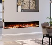 Ezee Built-In Electric Fire - 50" | 3 in 1 Celestial Flame Effect Freestanding, Recessed Wall Mounted Electric Fireplace Heater with 12 Flame Colour Options & Remote Control | Glow Range